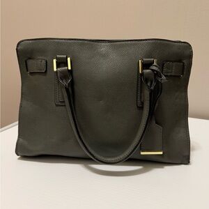 Merona Leather Shoulder Bag with Gold Hardware
